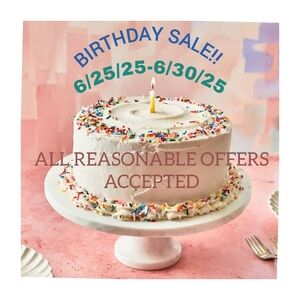 🎉The "It's My Birthday" Sale! 6/25/25-6/30/25 ALL REASONSBLE OFFERS ACCEPTED!🎉